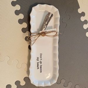 NWT mudpie “Don’t go bacon my heart”